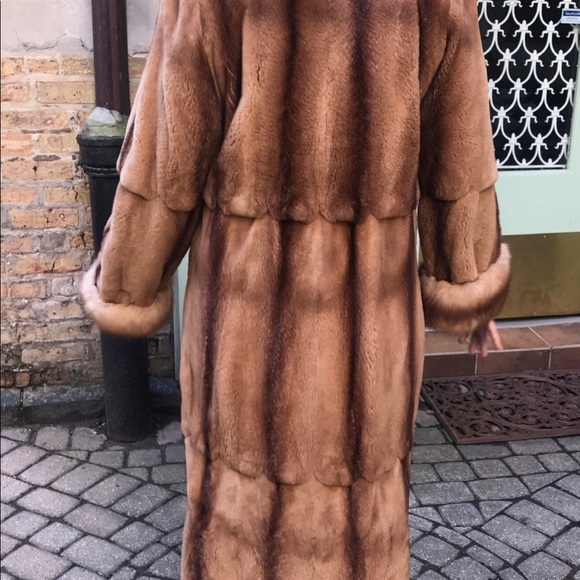 Sheared mink and sable full length coat. - Picture 9 of 9